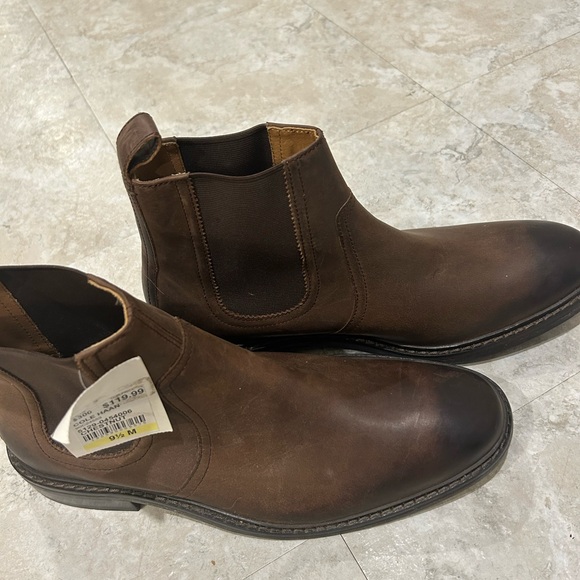 NWT Cole Haan Men’s Brown Leather Williams Welt II Boot size 9 1/2 slip on - Picture 3 of 7